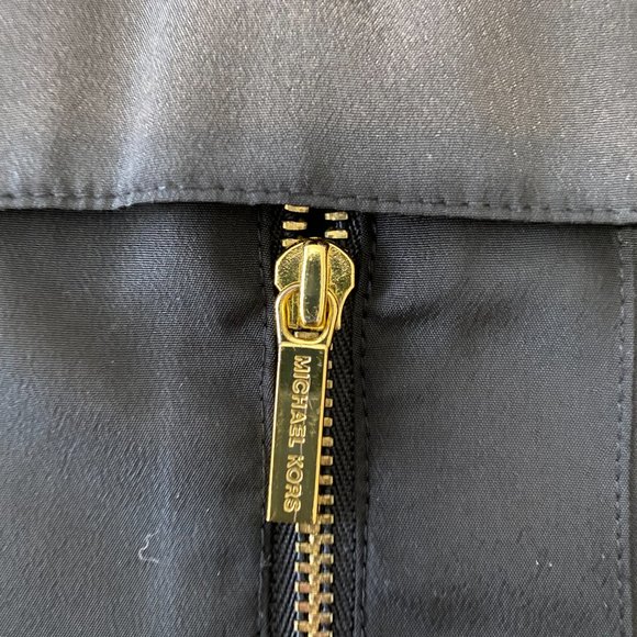 Michael Kors Black Zippered Pocket Blouse Medium - Picture 7 of 9